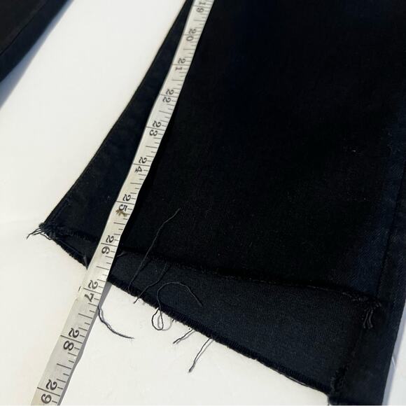 Mother Sz 27 The Insider Crop Step Fray  Jeans in Not Guilty Black - Picture 11 of 14